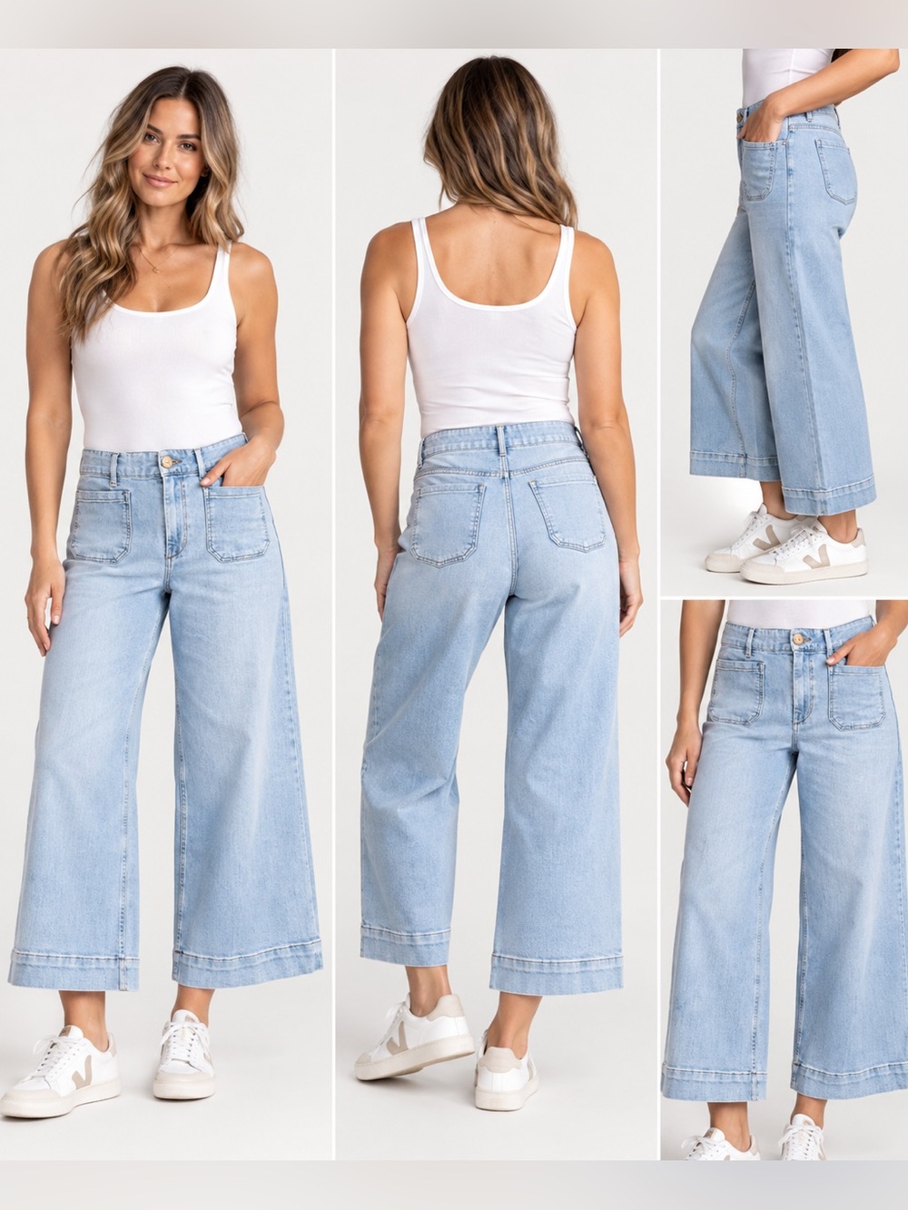 Anthropologie Maeve The Colette Cropped Wide Leg Jeans Size 33